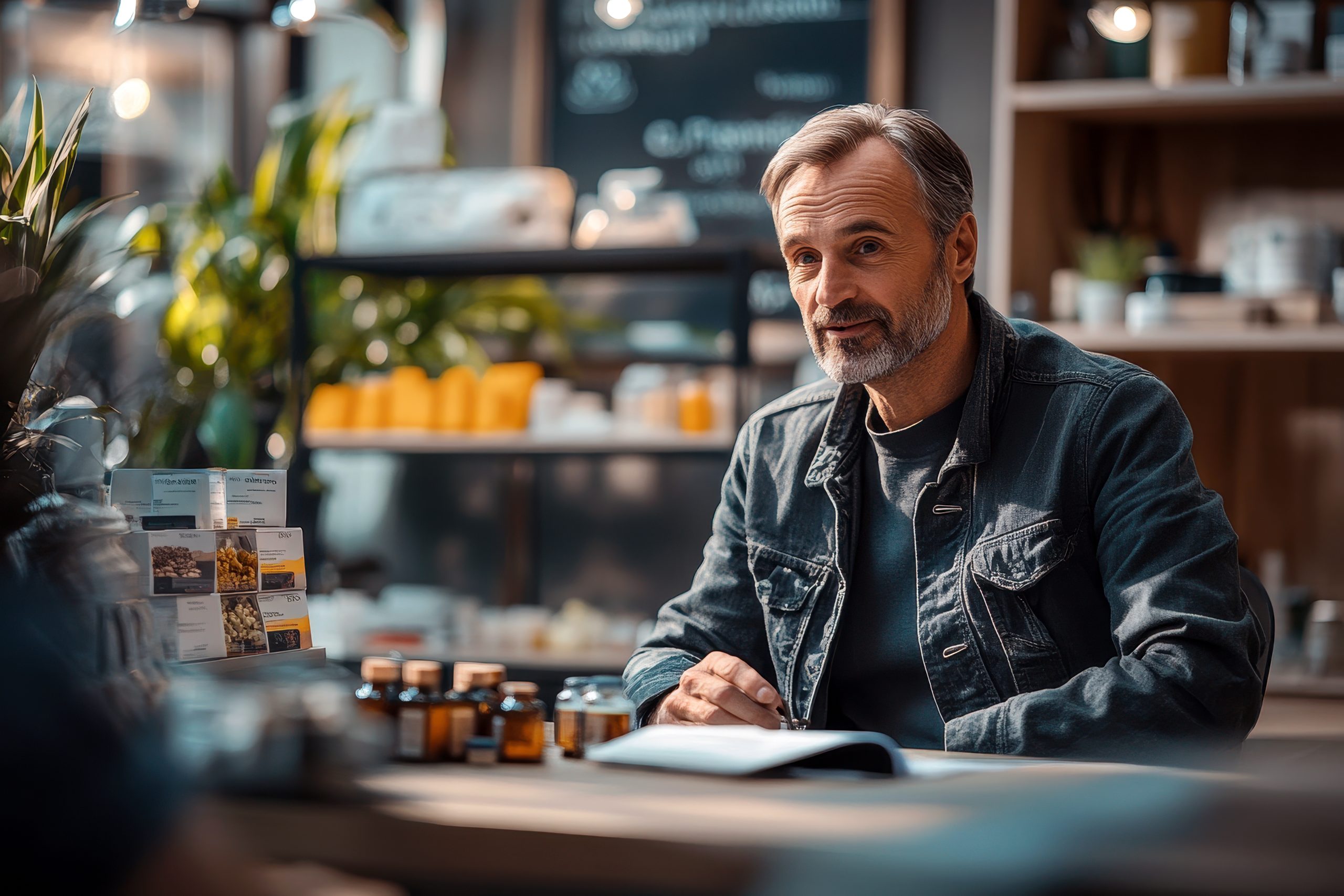 buraliste en réunion avec agence de communication