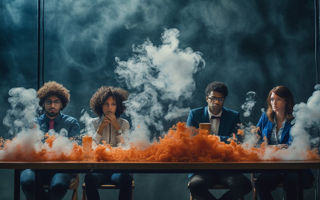 équipe de marketing buraliste en action dans un bureau de tabac